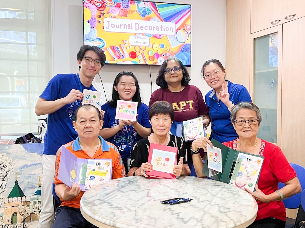 Students from NUS College of Alice and Peter Tan swap skills with seniors at MWS Charis ACE Active Ageing Centre – Geylang East