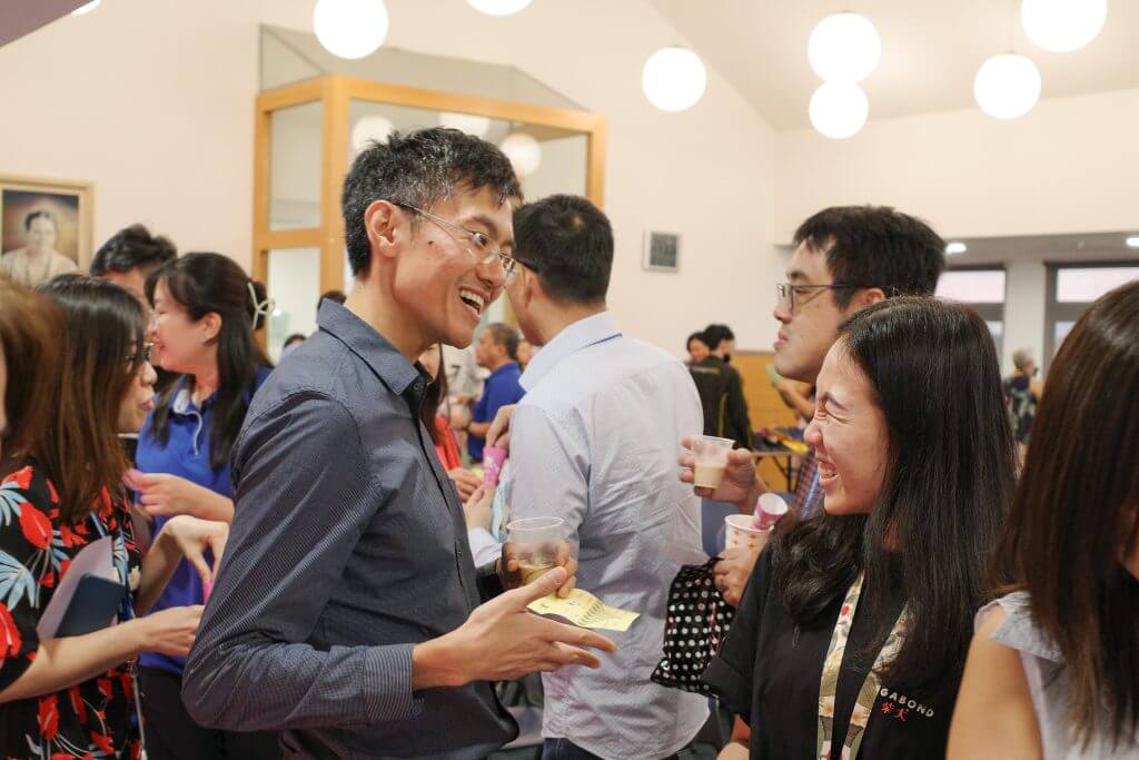 Eugene Toh, the new Chairperson of the MWS Board of Governance, interacting with staff