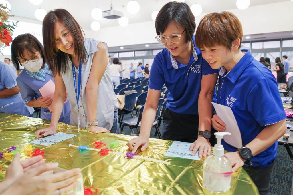 … and Jumping Frog, where players have to flip the frogs into a bucket, kept staff entertained