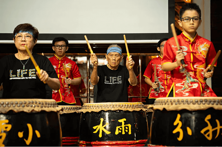 ZingO Drum Sprouts kicked off the event with rhythm and energy in a performance featuring spirited seniors from MWS Active Ageing Centre - Fernvale Residences