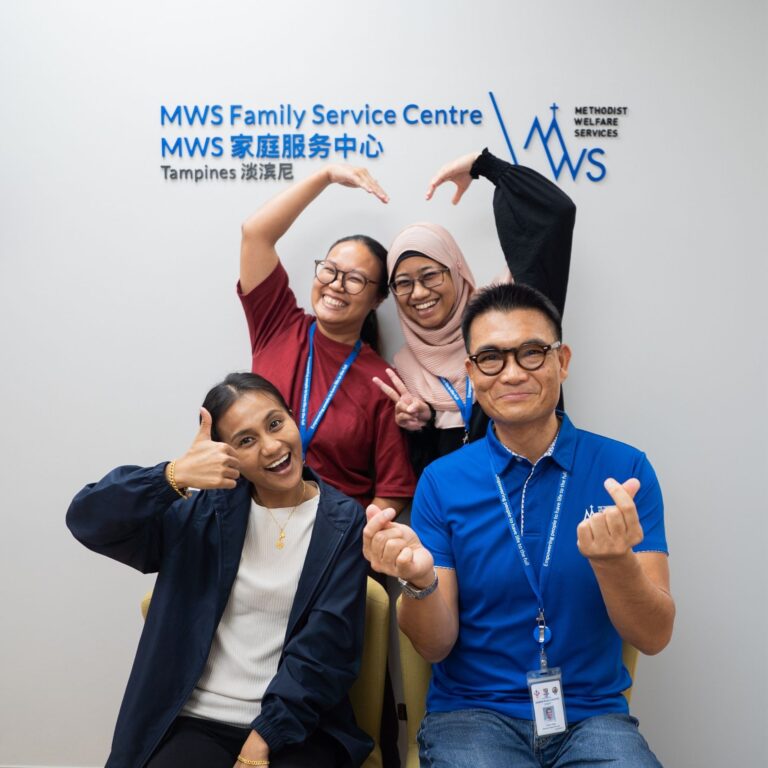 Calvin with colleagues from MWS Family Service Centre – Tampines