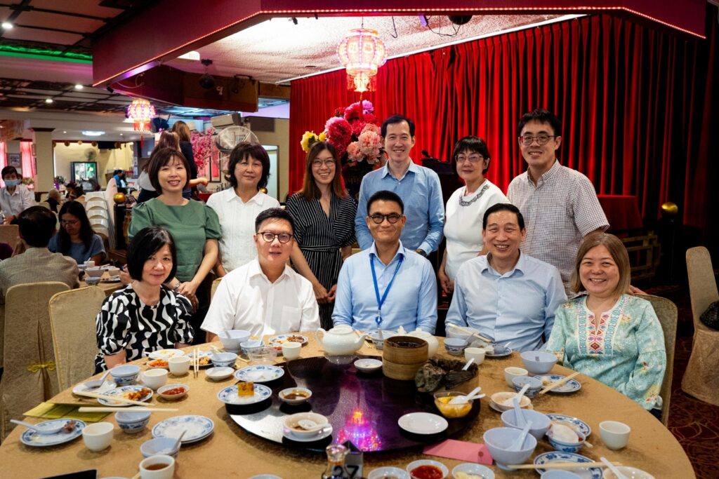 With MWS Management team at a celebration lunch