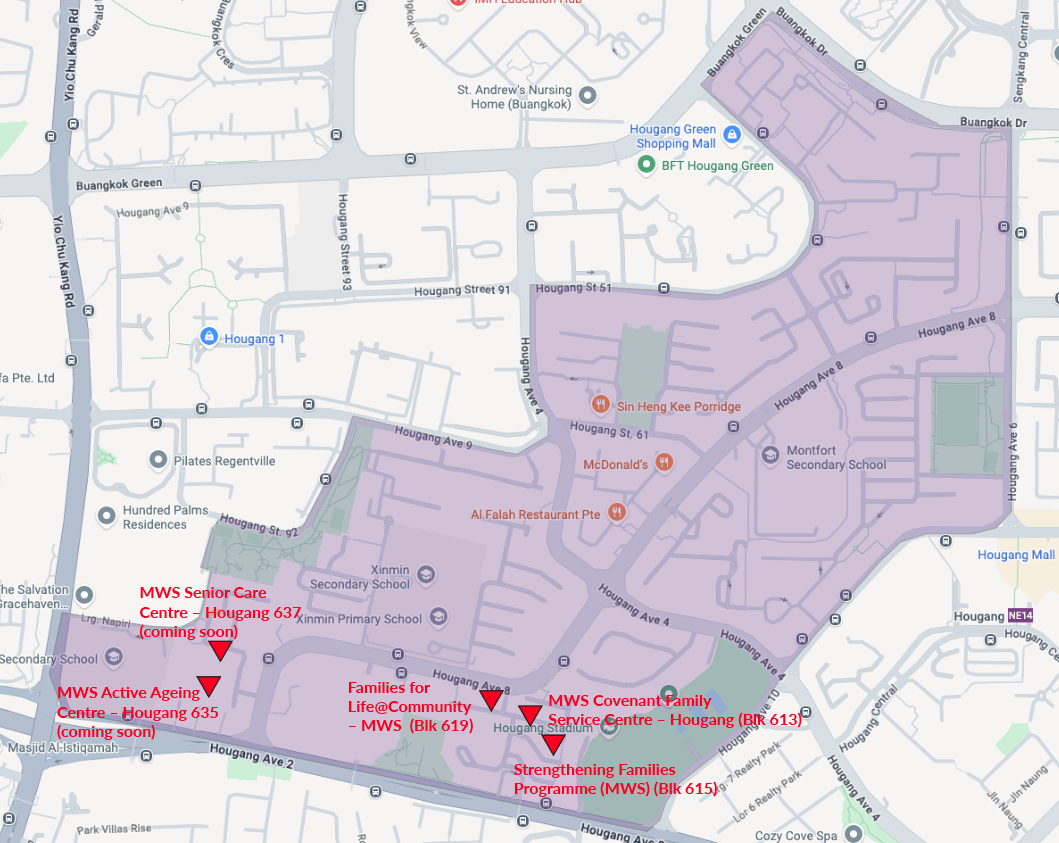 Hougang 2 Sub-Region (purple area in map)