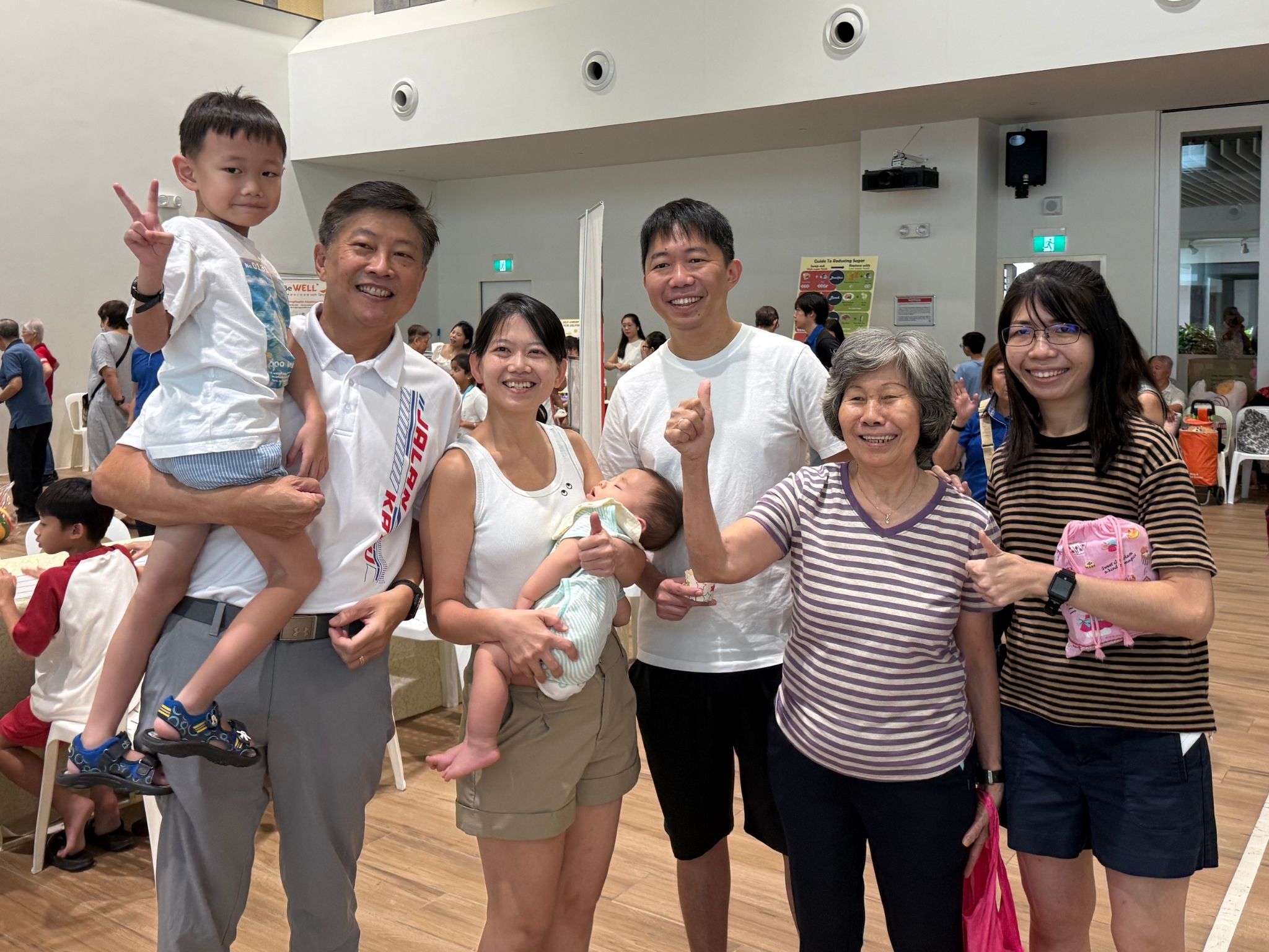 Jalan Kayu MP Ng Chee Meng joined families at the carnival held at Fernvale Community Club.