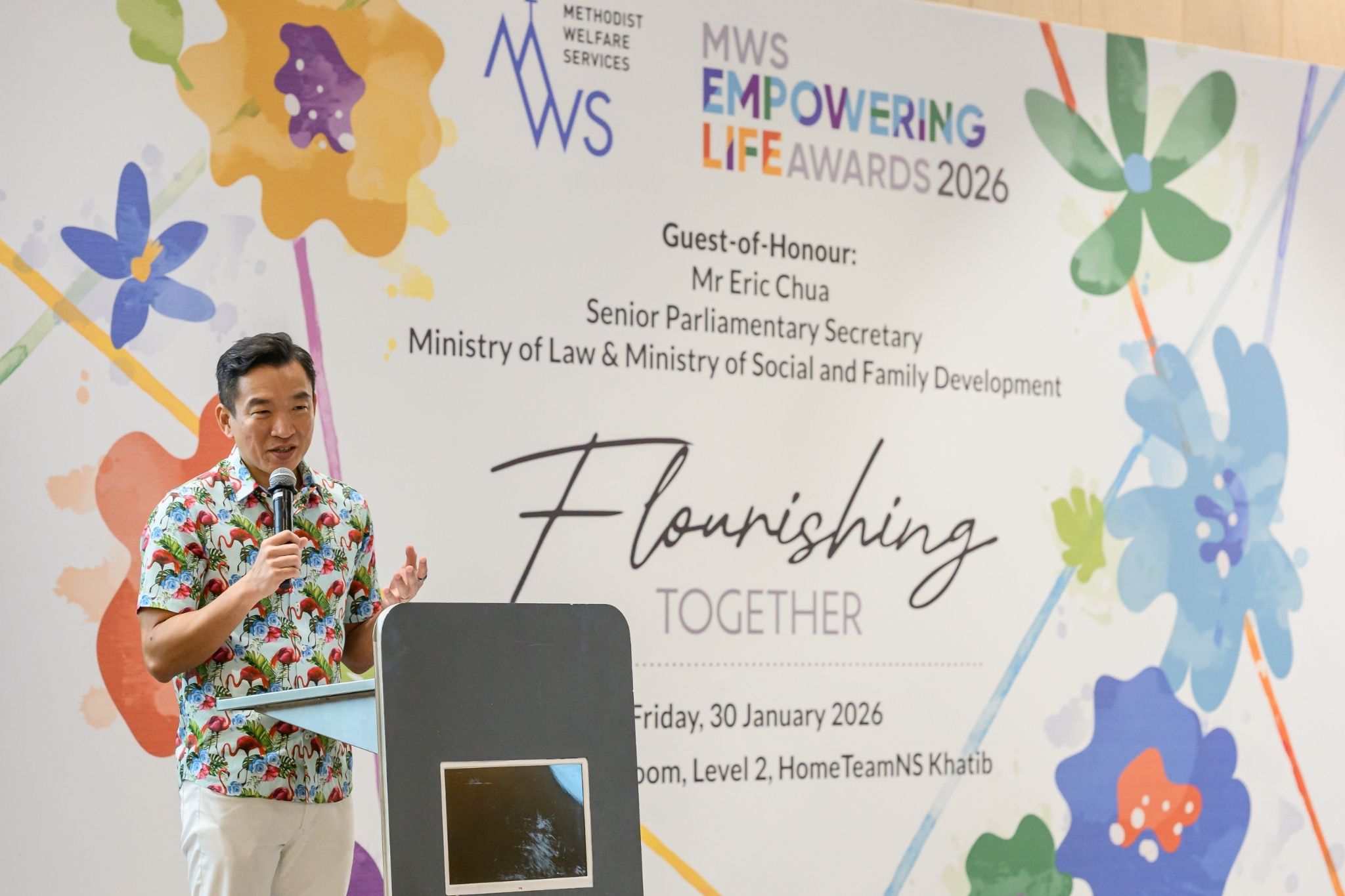 Eric Chua delivering  
the opening address.